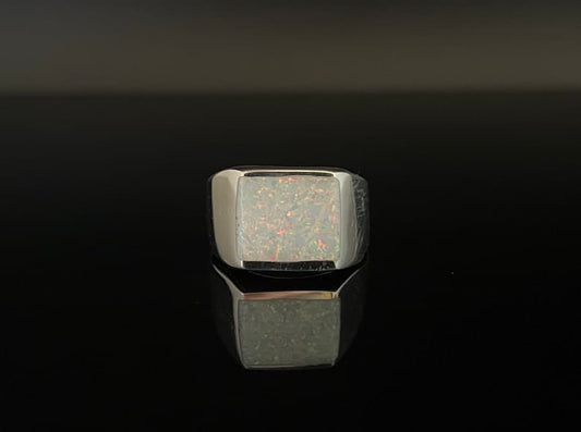 Unique Designed Turkish Style Ring with 8ct Oval Fire Australian Opal | 925 Sterling Silver Oxidized Ring | With Certificate of Authenticity and 925 Hallmark