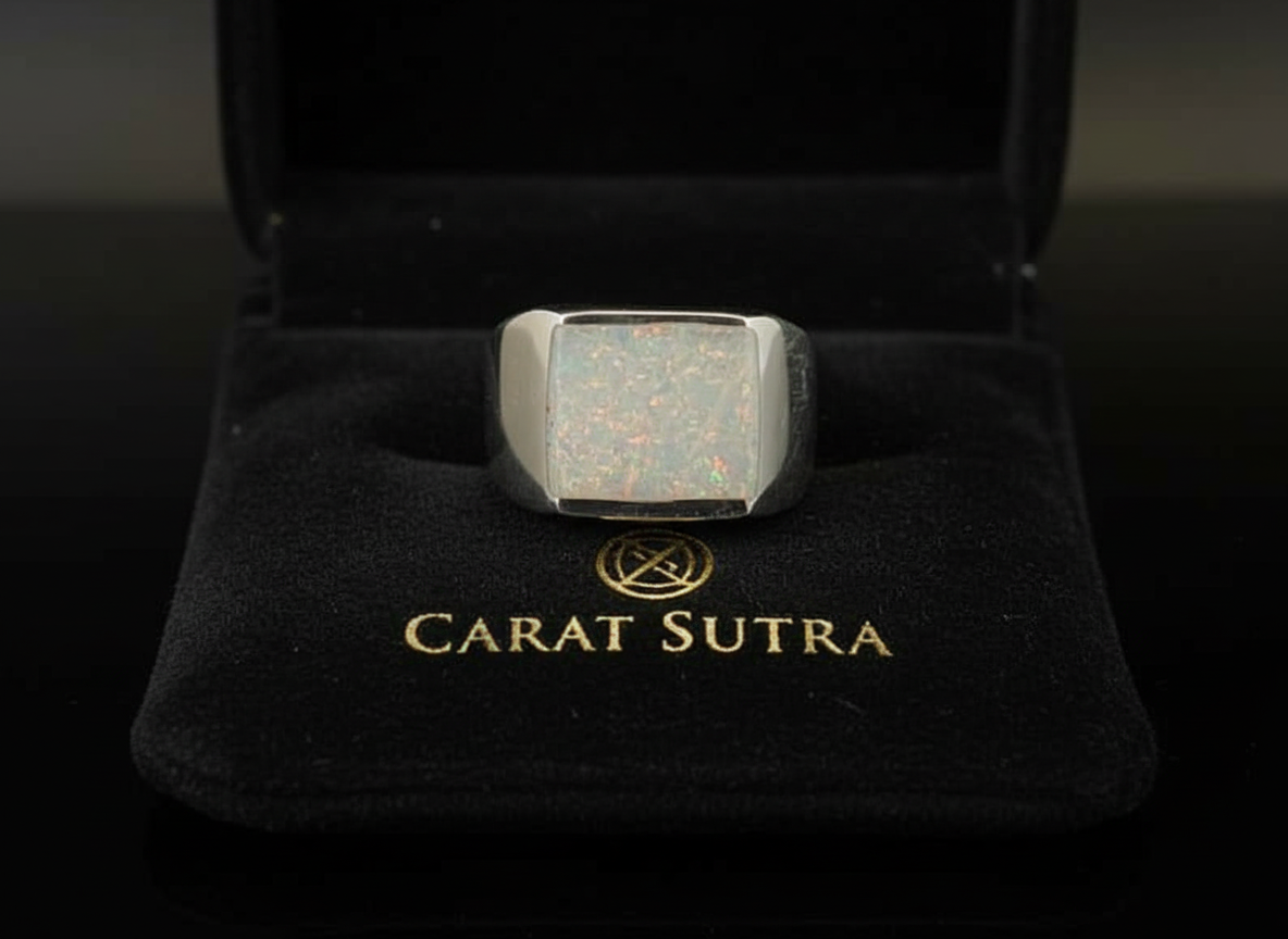 Unique Designed Turkish Style Ring with 8ct Oval Fire Australian Opal | 925 Sterling Silver Oxidized Ring | With Certificate of Authenticity and 925 Hallmark