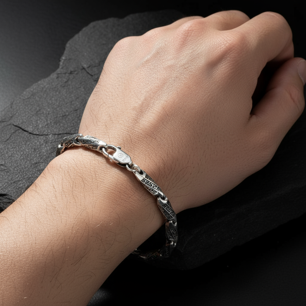 Hand Engraved Vintage Oxidized Bracelet | 925 Sterling Silver Bracelet | With Certificate of Authenticity and 925 Hallmark