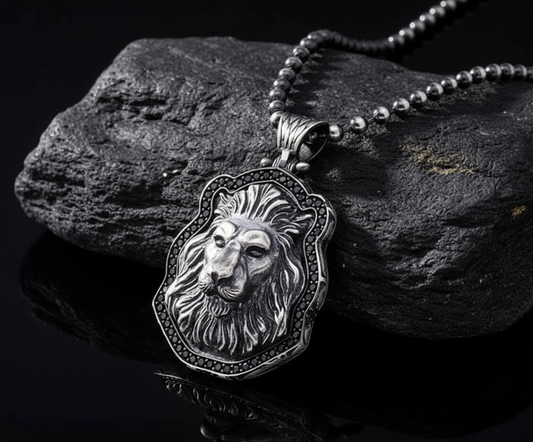 Unique Designed Lion Pendant for Men | 925 Sterling Silver Oxidized Pendant | Men's Jewelry | With Certificate of Authenticity and 925 Hallmark