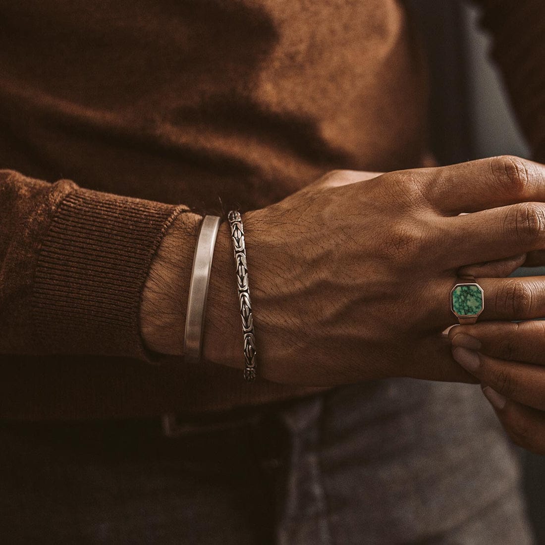 Brush & Matt Finish Adjustable Cuff Style Bangle/kadaa/Handcuff | 925 Sterling Silver Bracelet | With Certificate of Authenticity and 925 Hallmark