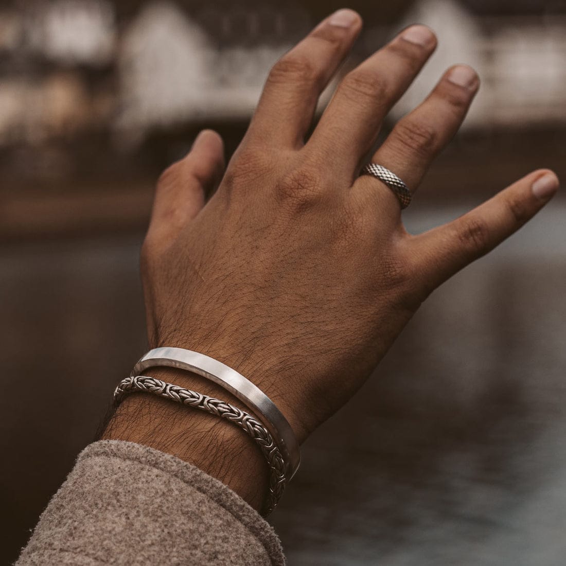Brush & Matt Finish Adjustable Cuff Style Bangle/kadaa/Handcuff | 925 Sterling Silver Bracelet | With Certificate of Authenticity and 925 Hallmark