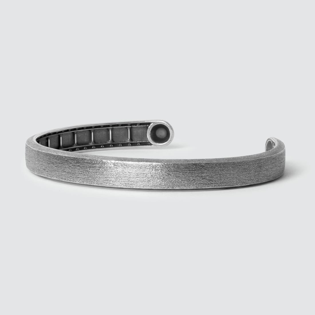 Brush & Matt Finish (Dark) Adjustable Cuff Style Bangle/kadaa/Handcuff | 925 Sterling Silver Bracelet | With Certificate of Authenticity and 925 Hallmark