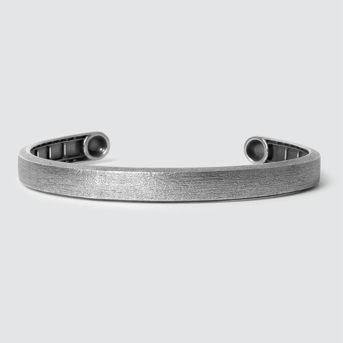 Brush & Matt Finish (Dark) Adjustable Cuff Style Bangle/kadaa/Handcuff | 925 Sterling Silver Bracelet | With Certificate of Authenticity and 925 Hallmark