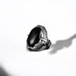 Biker Guy, Oval shaped Turkish Style Ring with Natural Black Onyx (Sulemani Aqeeq) with Eagle| 925 Sterling Silver Oxidized Ring | Men's Jewelry | With Certificate of Authenticity and 925 Hallmark (Copy)