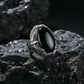 Biker Guy, Oval shaped Turkish Style Ring with Natural Black Onyx (Sulemani Aqeeq) with Eagle| 925 Sterling Silver Oxidized Ring | Men's Jewelry | With Certificate of Authenticity and 925 Hallmark (Copy)