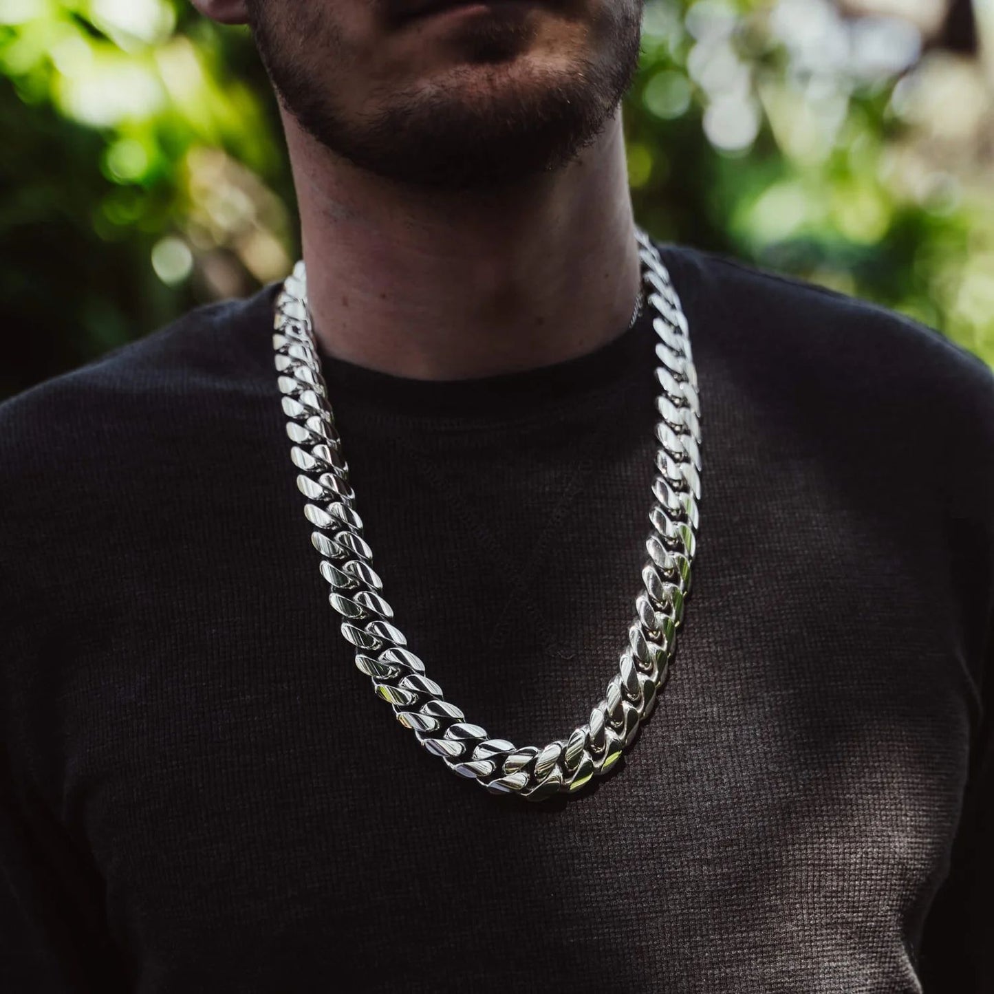 22mm Wide Solid Miami Cuban Link Chain | 925 Sterling Silver Chain | Men's Jewelry | With Certificate of Authenticity and 925 Hallmark