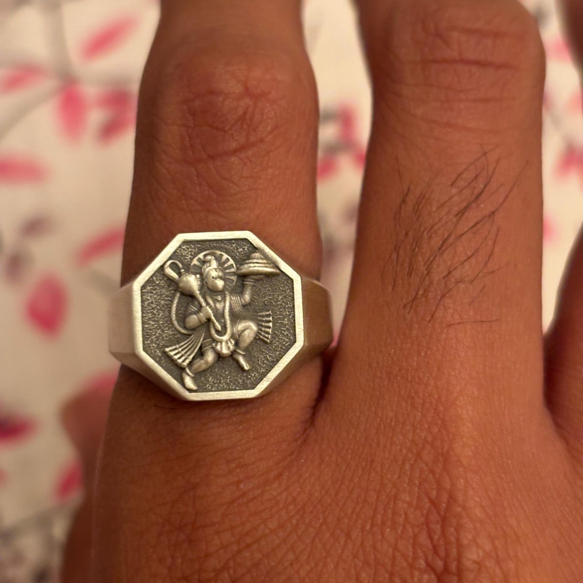Antique Designed Hanuman Ji Ring | 925 Sterling Silver Oxidized Ring | Men's Jewelry | With Certificate of Authenticity and 925 Hallmark (Copy)