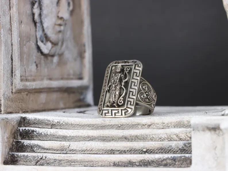 Antique Designed Ram Bhagwan Ring | 925 Sterling Silver Oxidized Ring | Men's Jewelry | With Certificate of Authenticity and 925 Hallmark