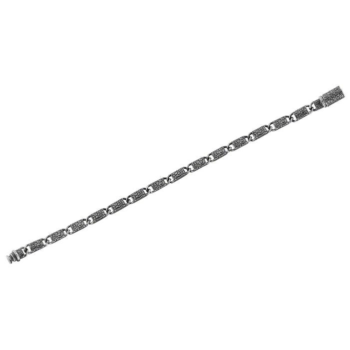 RARE PRINCE by CARAT SUTRA | Unique Hand Engraved Vintage Oxidized Bracelet | 925 Sterling Silver Bracelet | Men's Jewelry | With Certificate of Authenticity and 925 Hallmark