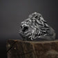 RARE PRINCE by CARAT SUTRA | Unique Designed Ferocious Lion Ring | 925 Sterling Silver Oxidized Ring | Men's Jewelry | With Certificate of Authenticity and 925 Hallmark - caratsutra