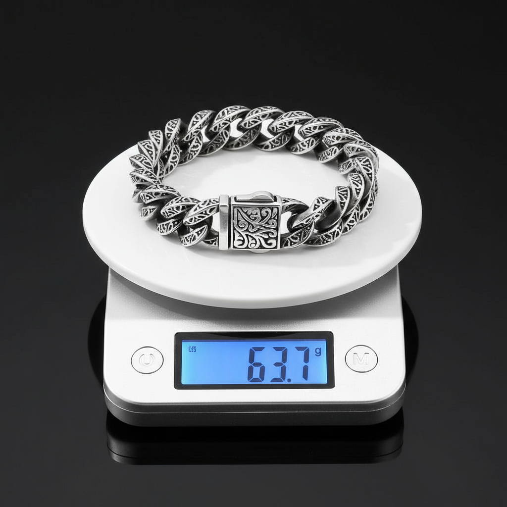 14mm wide, Unique Artistry Retro Oxidized Bracelet for Men | 925 Sterling Silver Bracelet | With Certificate of Authenticity and 925 Hallmark - caratsutra