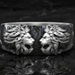 RARE PRINCE by CARAT SUTRA | Unique Designed Band Ring with Lion | 925 Sterling Silver Oxidized Ring | Men's Jewelry | With Certificate of Authenticity and 925 Hallmark