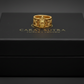 22k Micron Gold Plated, Unique Designed Solid 3D Shiva Face Band Ring | 925 Sterling Silver | With Certificate of Authenticity and 925 Hallmark