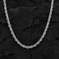 Minimalist Solid 4mm Rope Chain | 925 Sterling Silver Chain | Men's Jewelry | With Certificate of Authenticity and 925 Hallmark - caratsutra