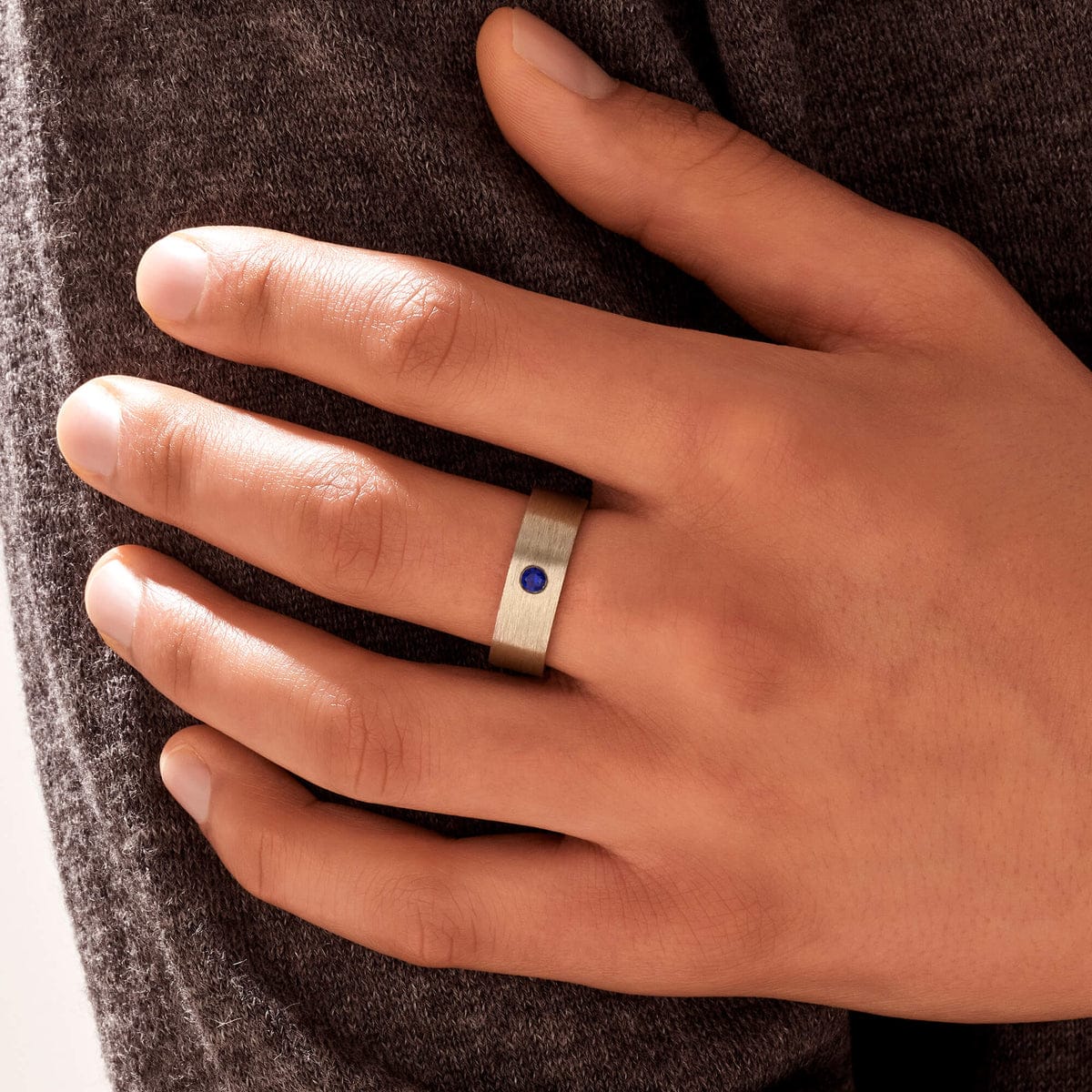Exclusive Classic Band Ring for Men, Brush Matt-Finish, Sterling Silver 925 Ring | Jewellery for Men| With Certificate of Authenticity and 925 Hallmark - caratsutra