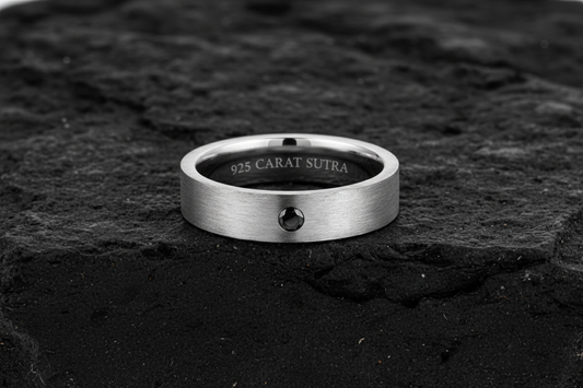 Exclusive Classic Band Ring for Men, Brush Matt-Finish, Sterling Silver 925 Ring | Jewellery for Men| With Certificate of Authenticity and 925 Hallmark - caratsutra