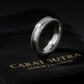 4mm wide Unique designed Band Ring, Brush Matt-Finish, Sterling Silver 925 Ring | Jewellery for Men| With Certificate of Authenticity and 925 Hallmark - caratsutra