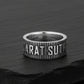 Exclusive CARAT SUTRA Band Ring, Oxidized Sterling Silver 925 Ring | With Certificate of Authenticity and 925 Hallmark - caratsutra