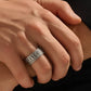 Exclusive CARAT SUTRA Band Ring, Oxidized Sterling Silver 925 Ring | With Certificate of Authenticity and 925 Hallmark - caratsutra