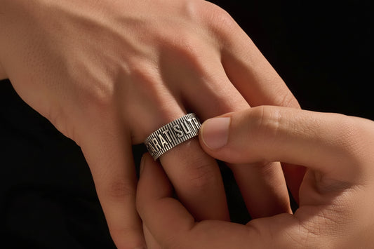 Exclusive CARAT SUTRA Band Ring, Oxidized Sterling Silver 925 Ring | With Certificate of Authenticity and 925 Hallmark - caratsutra