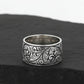 10mm wide Hand-Engraved Premium Classic Band Ring, Oxidized Sterling Silver 925 Ring |With Certificate of Authenticity and 925 Hallmark - caratsutra