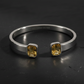 Natural Citrine Stone Adjustable Cuff Style Bangle/kadaa | 925 Sterling Silver Bracelet | With Certificate of Authenticity and 925 Hallmark