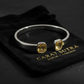 Natural Citrine Stone Adjustable Cuff Style Bangle/kadaa | 925 Sterling Silver Bracelet | With Certificate of Authenticity and 925 Hallmark