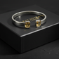 Natural Citrine Stone Adjustable Cuff Style Bangle/kadaa | 925 Sterling Silver Bracelet | With Certificate of Authenticity and 925 Hallmark