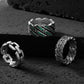 6mm wide, Emerald Iced Out Cuban link Band Ring for Men, Sterling Silver 925 Ring | With Certificate of Authenticity and 925 Hallmark - caratsutra
