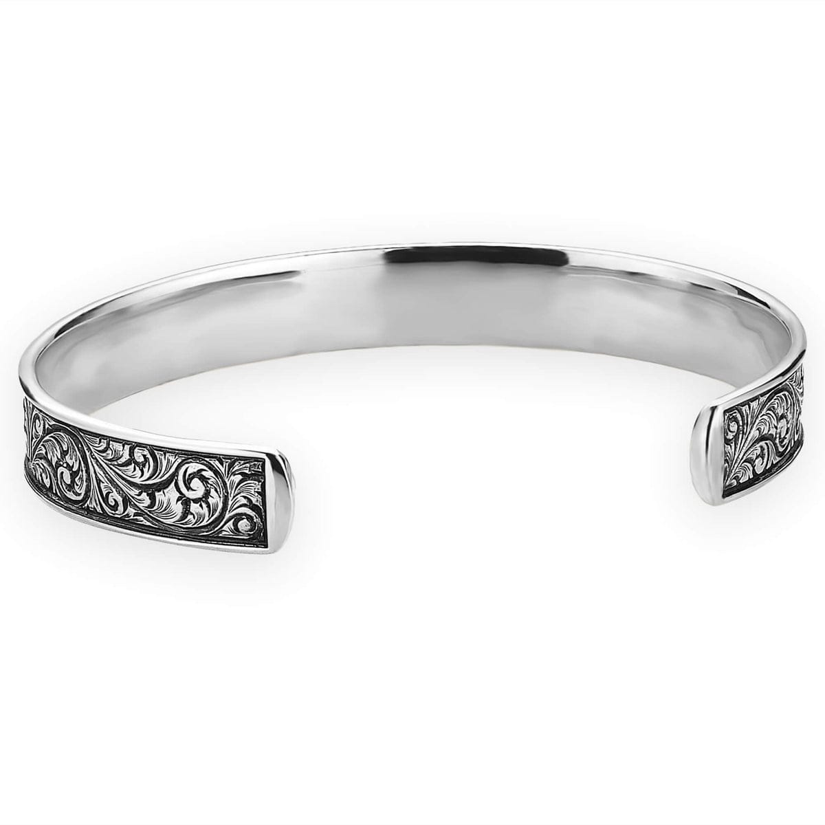 10mm wide adjustable Hand-Engraved Handcuff / Kada Ring, Oxidized Sterling Silver 925 Ring |With Certificate of Authenticity and 925 Hallmark - caratsutra