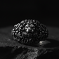 RARE PRINCE by CARAT SUTRA | Unique Designed Lion Head Ring with Royal Fleur De Lis | 925 Sterling Silver Oxidized Ring | Men's Jewelry | With Certificate of Authenticity and 925 Hallmark - caratsutra
