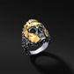 RARE PRINCE by CARAT SUTRA | Unique Designed Warrior Skull Ring | 925 Sterling Silver Oxidized Ring | Men's Jewelry | With Certificate of Authenticity and 925 Hallmark - caratsutra