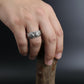 RARE PRINCE by CARAT SUTRA | Unique Designed Band Ring with Lion | 925 Sterling Silver Oxidized Ring | Men's Jewelry | With Certificate of Authenticity and 925 Hallmark - caratsutra