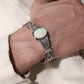 Unique Style 15ct  Natural Australian Opal Bracelet | 925 Sterling Silver Oxidized Bracelet | With Certificate of Authenticity and 925 Hallmark - caratsutra