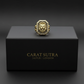 RARE PRINCE by CARAT SUTRA | Unique Design Two Tone Lion Ring with Illuminati/ Evil Eye Symbol | 22kt Gold Micron Plated 925 Sterling Silver Ring | Men's Jewelry | With Certificate of Authenticity and 925 Hallmark - caratsutra