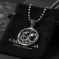RARE PRINCE by CARAT SUTRA | Unique Aquarius Zodiac Designed Pendant Studded with Black Zircons | Unisex 925 Sterling Silver Oxidized Pendant | Men's Jewelry | With Certificate of Authenticity and 925 Hallmark - caratsutra
