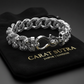 RARE PRINCE by CARAT SUTRA | Unique Designed Skull Bracelet for Men | Biker Bracelet for Men | 925 Sterling Silver Bracelet | Men's Jewelry | With Certificate of Authenticity and 925 Hallmark