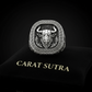RARE PRINCE by CARAT SUTRA | Unique Taurus Zodiac Designed Bull Ring | 925 Sterling Silver Oxidized Ring | Men's Jewelry | With Certificate of Authenticity and 925 Hallmark - caratsutra