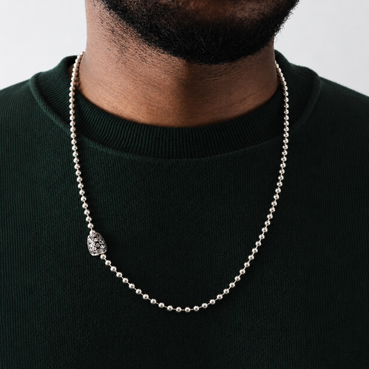 RARE PRINCE by CARAT SUTRA | 3mm Tortoise Ball Chain | 925 Sterling Silver Chain