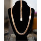 RARE PRINCE by CARAT SUTRA | Solid 12mm Miami Cuban Link Chain with Iced Lock | 22kt Gold Micron Plated on 925 Sterling Silver Chain with AAA+ Quality Swarovski Diamonds | Men's Jewelry | With Certificate of Authenticity and 925 Hallmark - caratsutra
