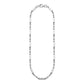 Minimalist Solid 4mm Infinity Chain with Cross | 925 Sterling Silver Chain