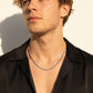 Minimalist Solid 4mm Infinity Chain with Cross | 925 Sterling Silver Chain