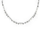 Minimalist Solid 4mm Infinity Chain with Cross | 925 Sterling Silver Chain