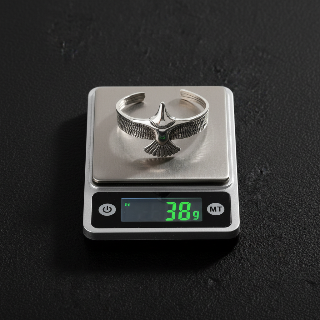 Eagle bangle | Matt / Shiny Finish Adjustable Cuff Style Bangle / kadaa | 925 Sterling Silver