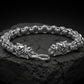 Unique Two Headed Dragon Bracelet for Men | 925 Sterling Silver Bracelet | Men's Jewelry | With Certificate of Authenticity and 925 Hallmark