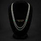 RARE PRINCE by CARAT SUTRA | Minimalist Solid 4mm Cuban Link Chain studded with Green Zircon Stone | Chain | Men's Jewelry - caratsutra