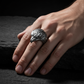 RARE PRINCE by CARAT SUTRA | Unique Designed Eagle Ring | 925 Sterling Silver Oxidized Ring | Men's Jewelry | With Certificate of Authenticity and 925 Hallmark - caratsutra