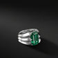 Classic design Ring with Zambian Emerald (Panna), 925 Sterling Silver Ring | With Certificate of Authenticity and 925 Hallmark