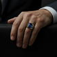 Classic design Ring with Blue Sapphire (Neelam), 925 Sterling Silver Ring | With Certificate of Authenticity and 925 Hallmark